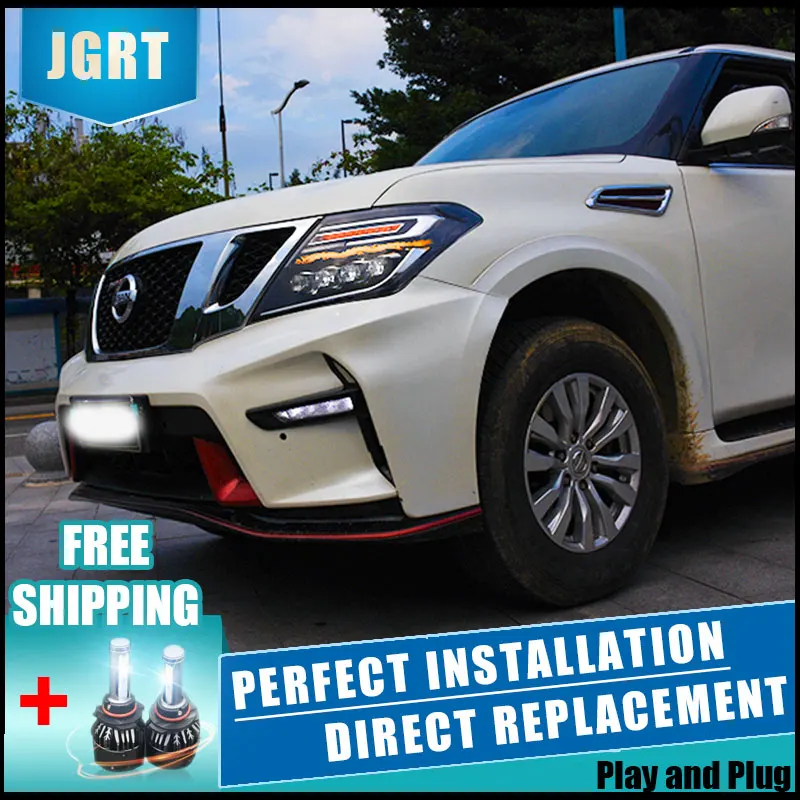 2 шт. светодиодный головной светильник s для Nissan Armada 2017-2019Car с двойной ксеноновые