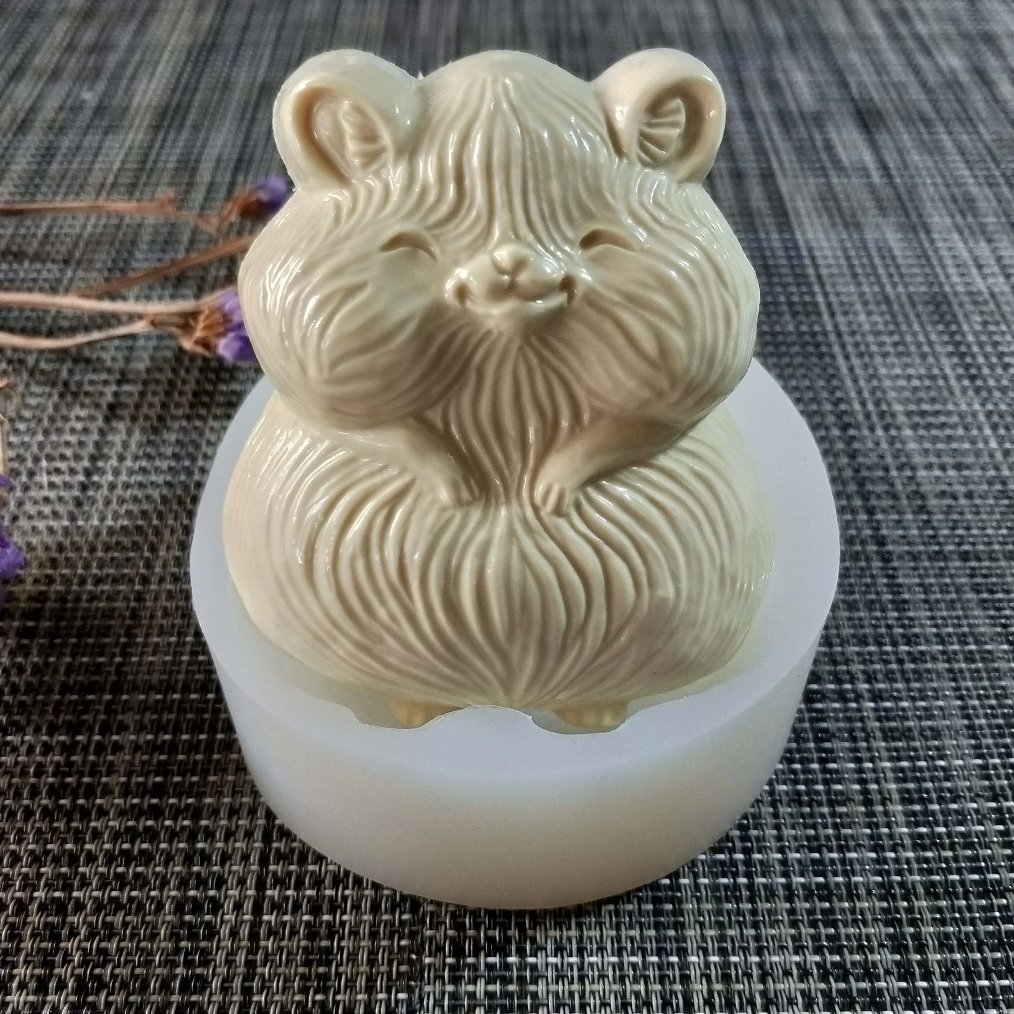 DW0133 PRZY 3d животные милый маленький хомяк силиконовая форма для мыла изготовления