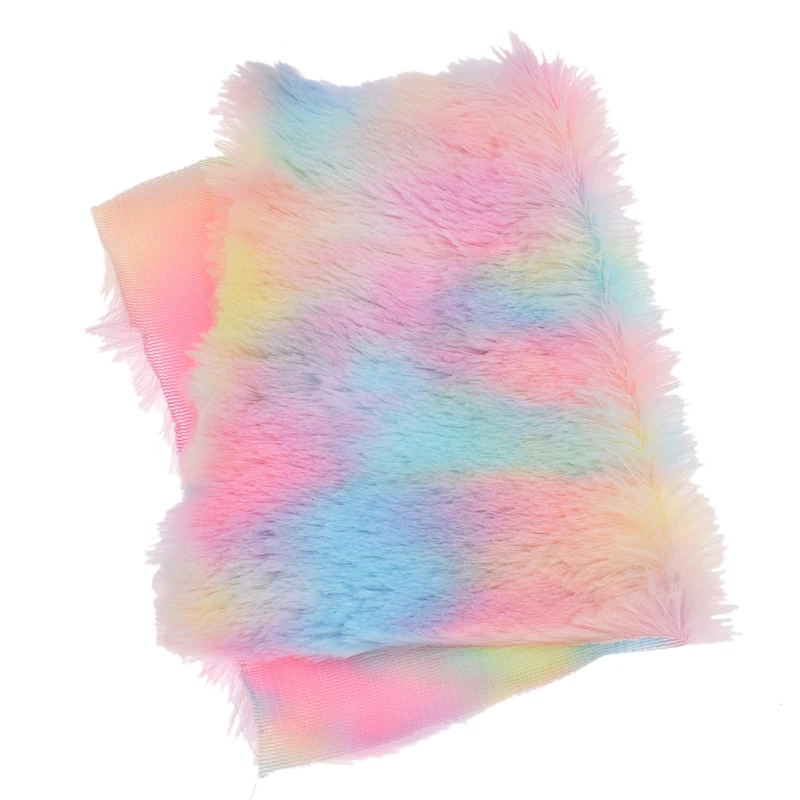 1 ярд/Лот радужная цветная Флокированная кожаная ткань для лоскутной одежды