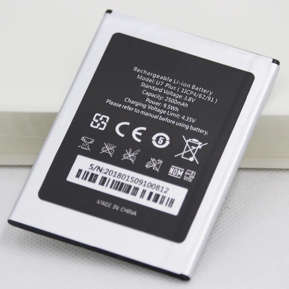 Аккумулятор для телефона Oukitel U7 PLUS 1ICP4/2500 2 шт./Лот 62/91 мАч | Мобильные телефоны и