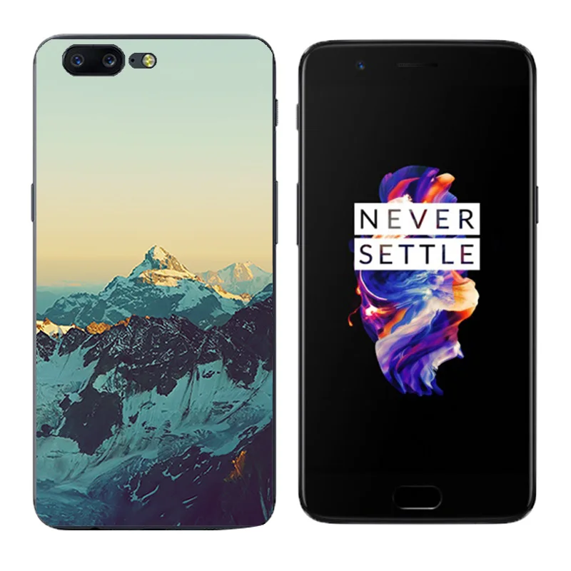 TPU Case for OnePlus 5 Five 1+5 Snowflake Printing Back Phone Cover Silicon Protection Cases Shells |