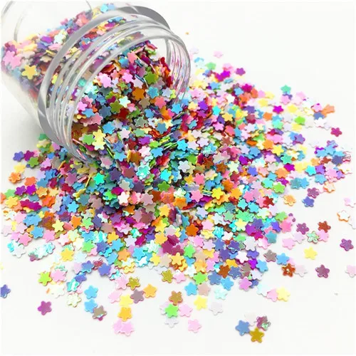 AB mix color 3 мм в форме сливы Блестки для дизайна ногтей блестки DIY Типсы для наращивания ногтей Дизайн Блестки цветок блестки украшения для ногтей 10 г - Цвет: AB mix color