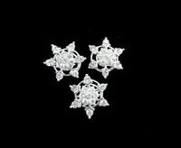 women girl jelweled silver color snowflake twists spins hair pins wedding party hair accessories bling bling crystal hair grips