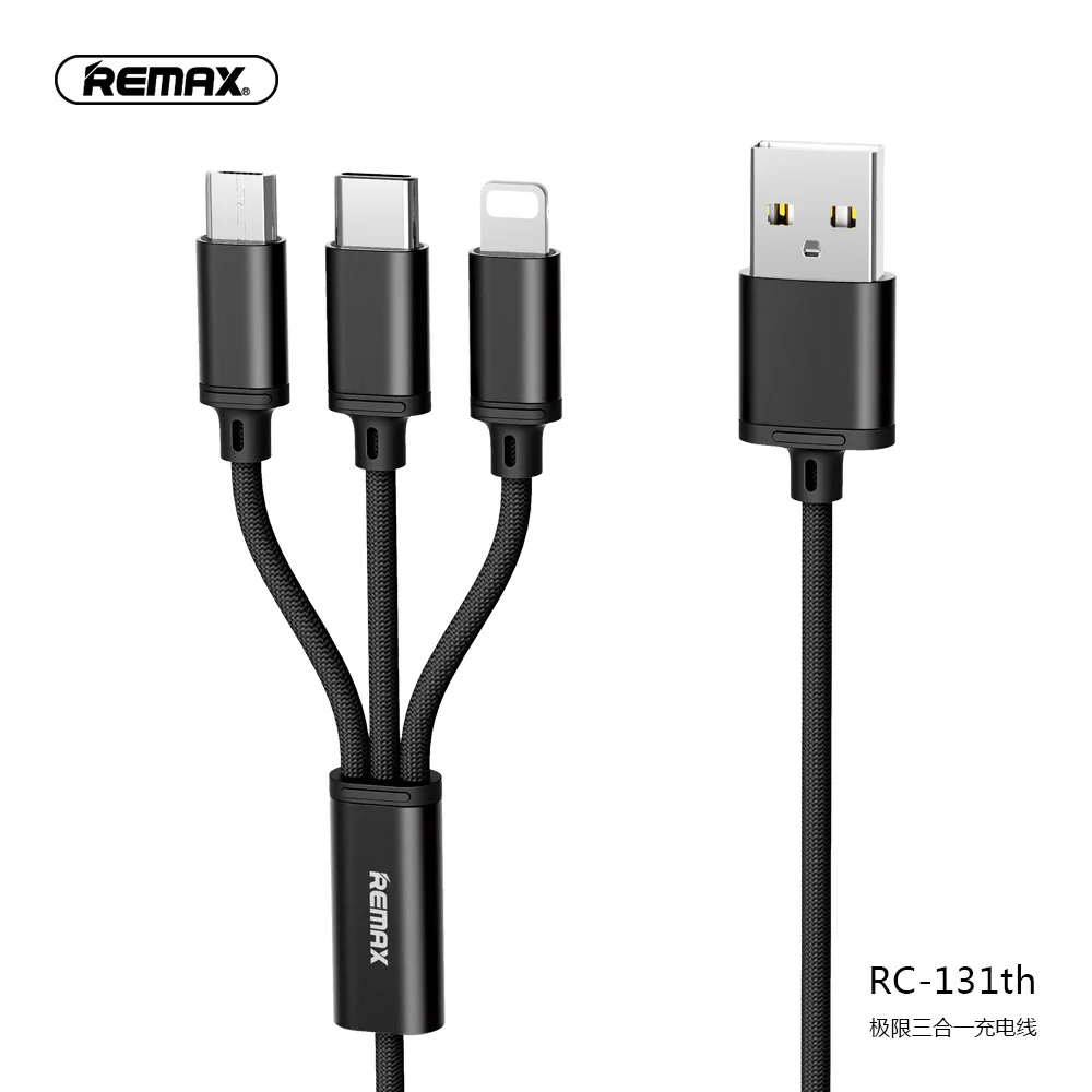 Remax 3 in 1 USB Cable Charging Charger Micro 2 Mobile Phone Type c Type-c For iPhone XS Max XR X 8 | Электроника