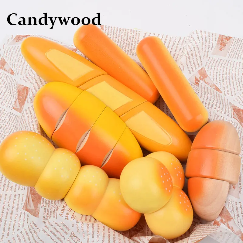 Кухонные Игрушки Candywood детские игрушки для завтрака хлеба гамбургеров раннего