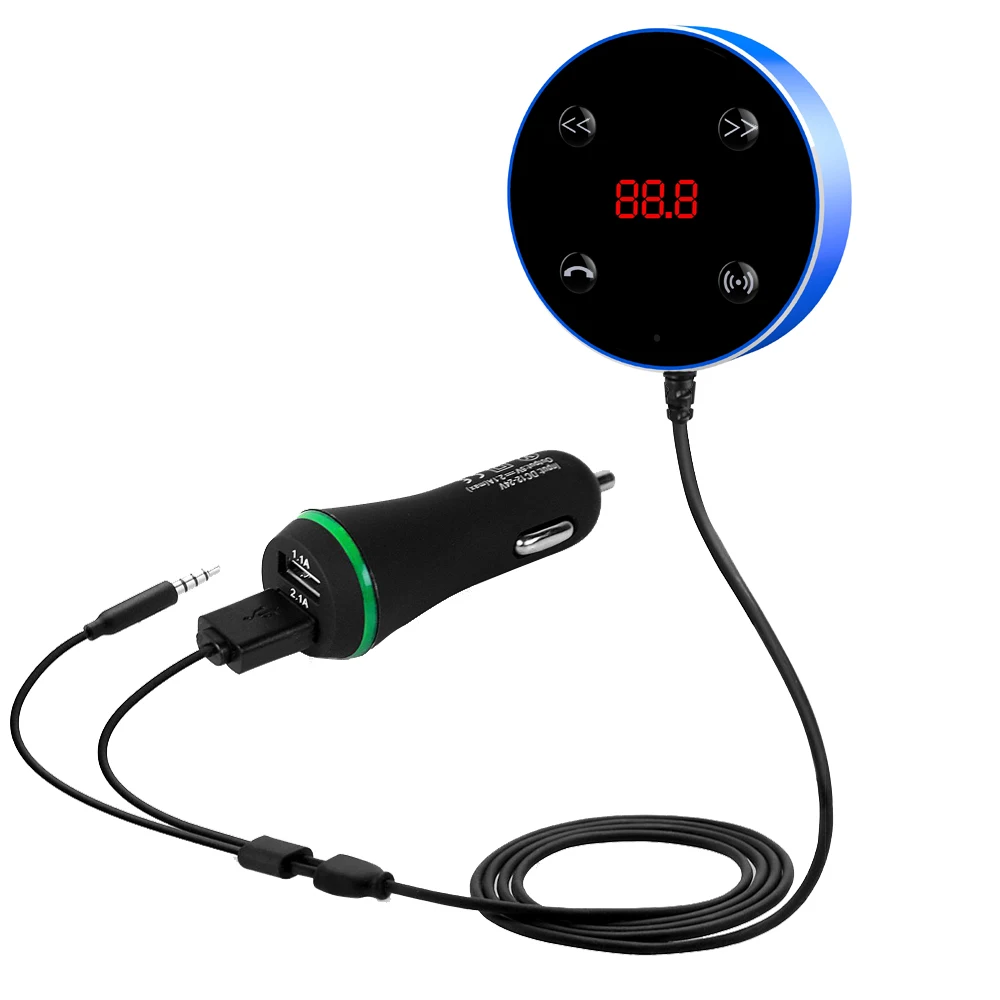 Tangredy автомобильный Bluetooth fm передатчик AUX приемник адаптер Поддержка Siri HandsFree