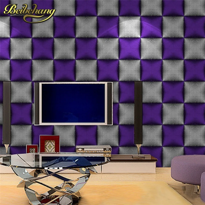 beibehang Mosaic KTV wallpaper papel de parede 3D roll waterproof plaid bathroom gold wall paper 3d | Обустройство дома