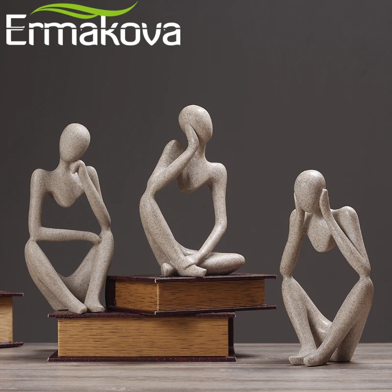 Ермакова песчаник мыслитель Статуэтка абстрактное искусство Природные ремесла
