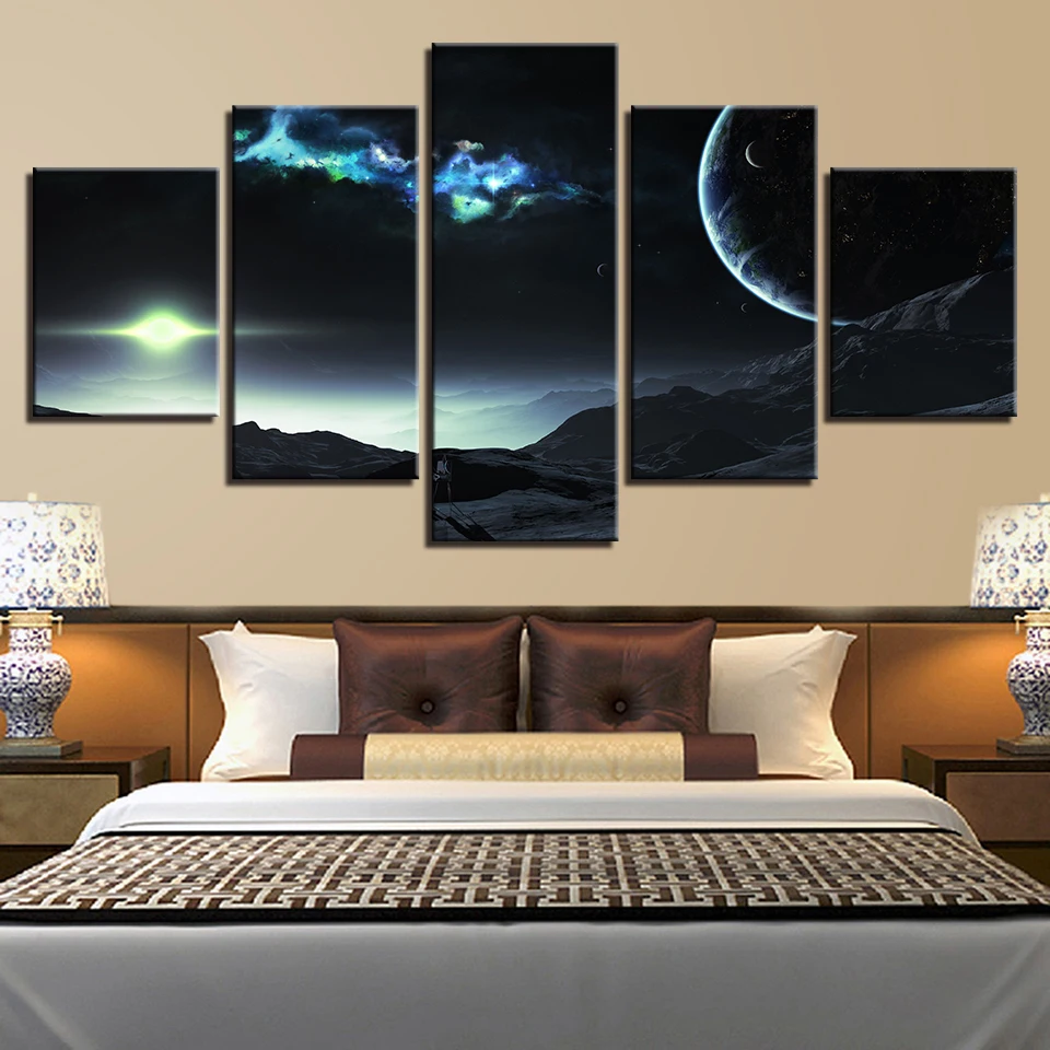 Модульный плакат на холсте 5 панелей без рамки|living room wall decor|hd printscanvas art |