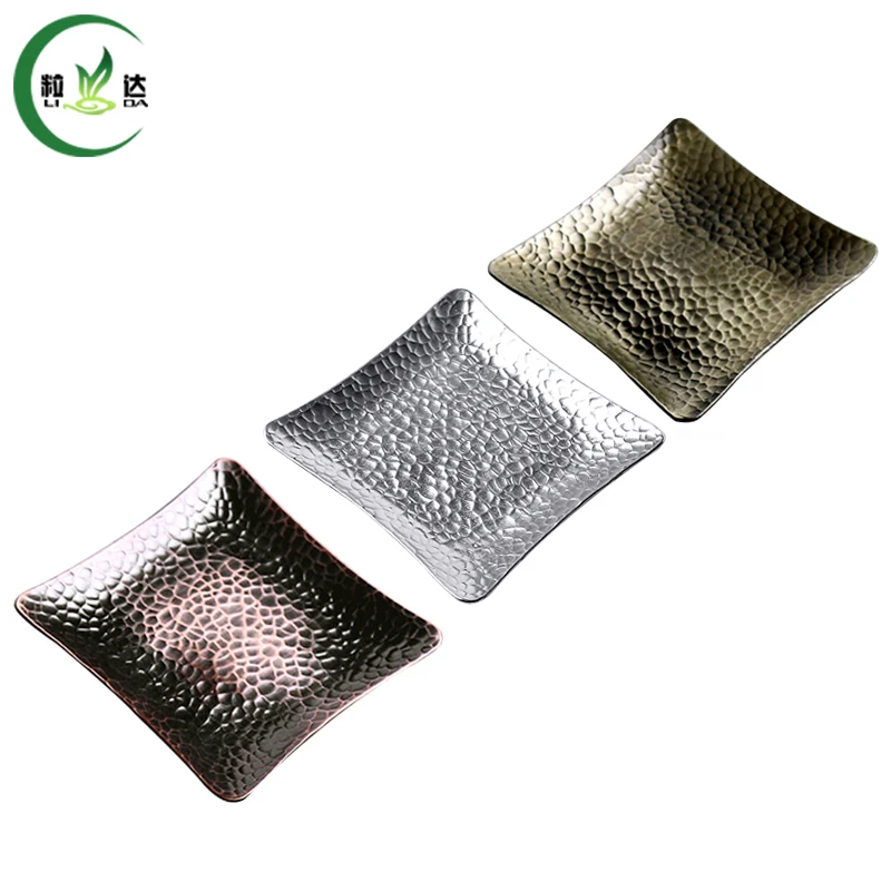 8x8 см квадратная металлическая Чай коврик пуэр лоток Улун CupTray |