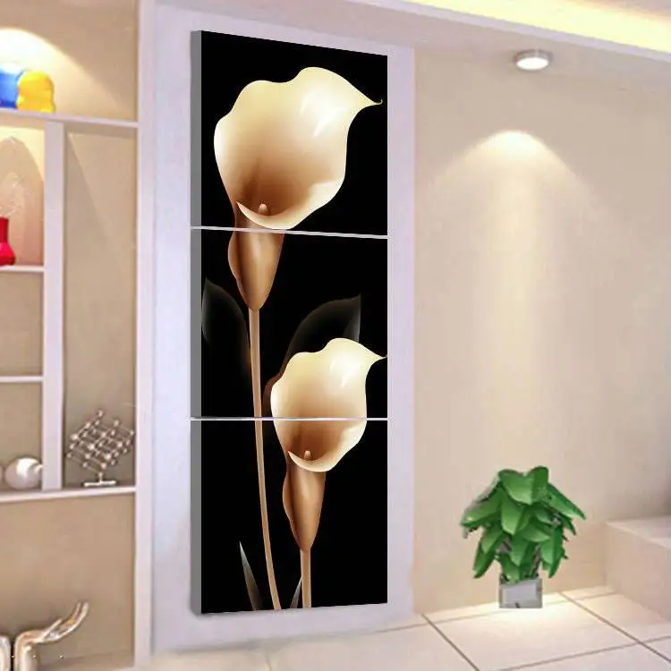 Бесплатная доставка 3 шт./91478|painting web|flowers plantpainting canvas |