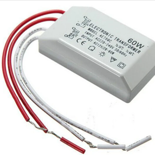 

no flicker 60W 220V 12V Halogen Lamp Electronic Transformer Power Supply Driver Adapter Converter