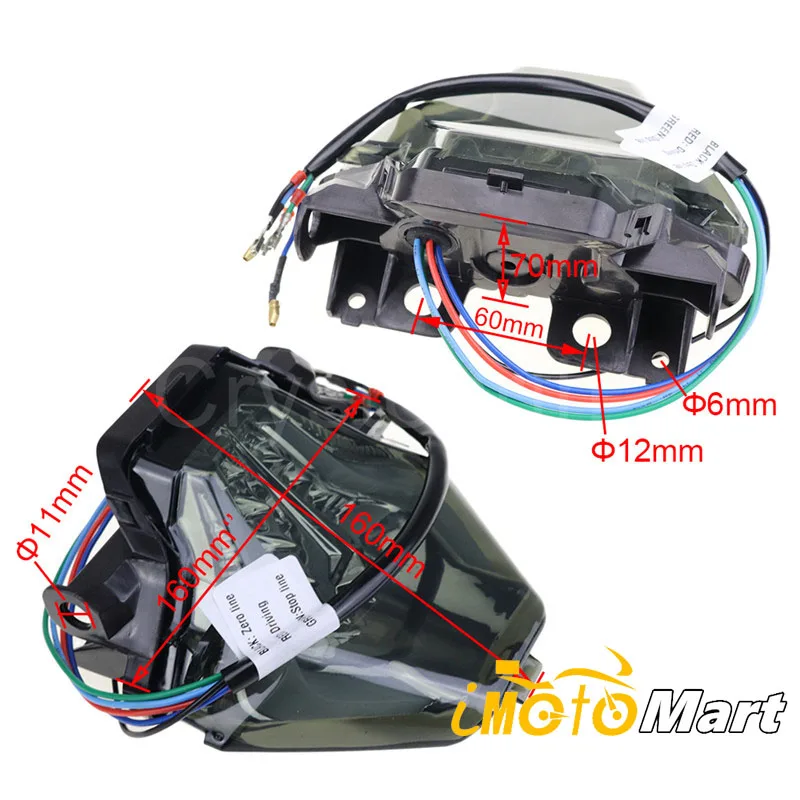 Задний фонарь мотоцикла для Yamaha YZF-R3 YZF-R25 2013-2017 MT07 FZ07 MT-25 2013-2016 LED Сигналы поворота