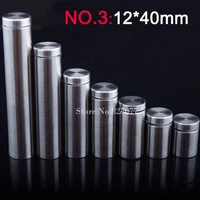 wholesale 500pcs 1240mm stainless steel fasteners advertisement glass standoff hollow screw glass acrylic display screw kf835