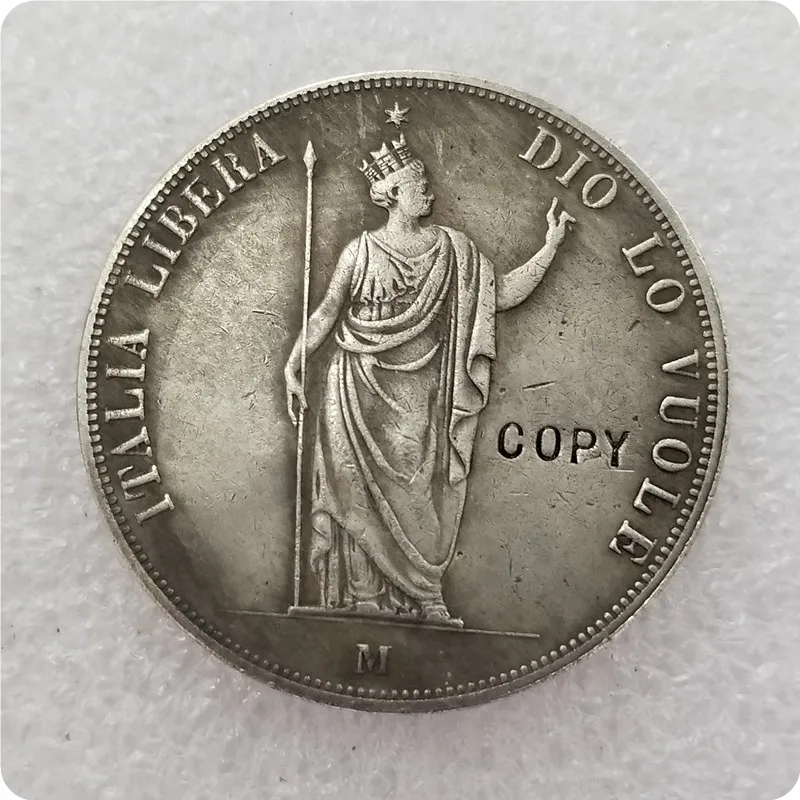 Italian states 1848 5 Lire copy coins-replica coins medal collectibles | Дом и сад