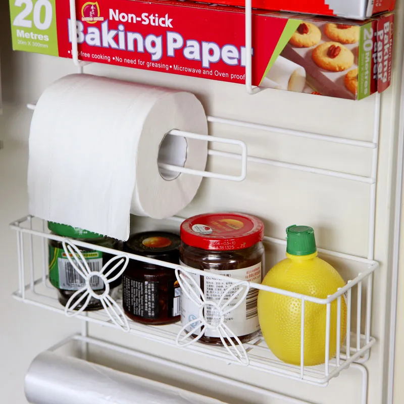 Металлическая многофункциональная креативная полка стойка для холодильника с