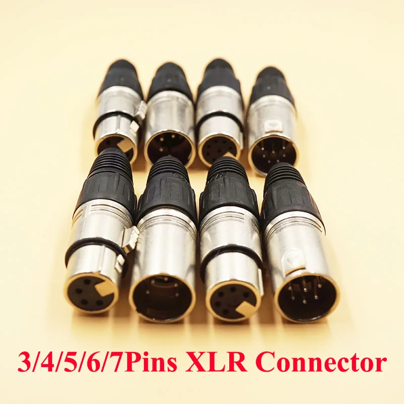 5 шт./лот 3/4/5/6/7Pin 3Pin XLR папа мама 7 контактов разъем для микрофона 6 5Pin