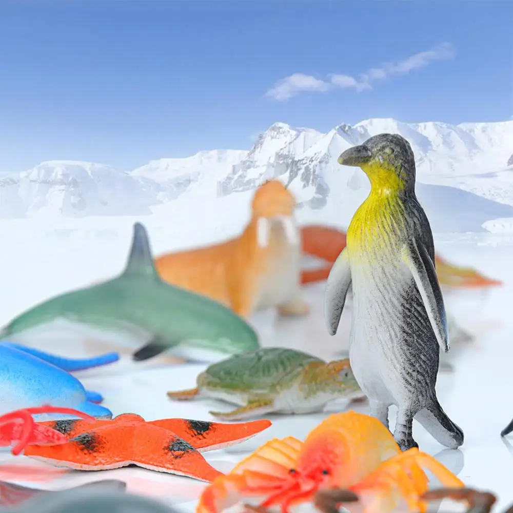

50pcs/Pack In OPP Bag Simulation Marine Animal Model Mini Toy Simulation Marine Animal Ocean Sea Life Animals Kids Pretend Play