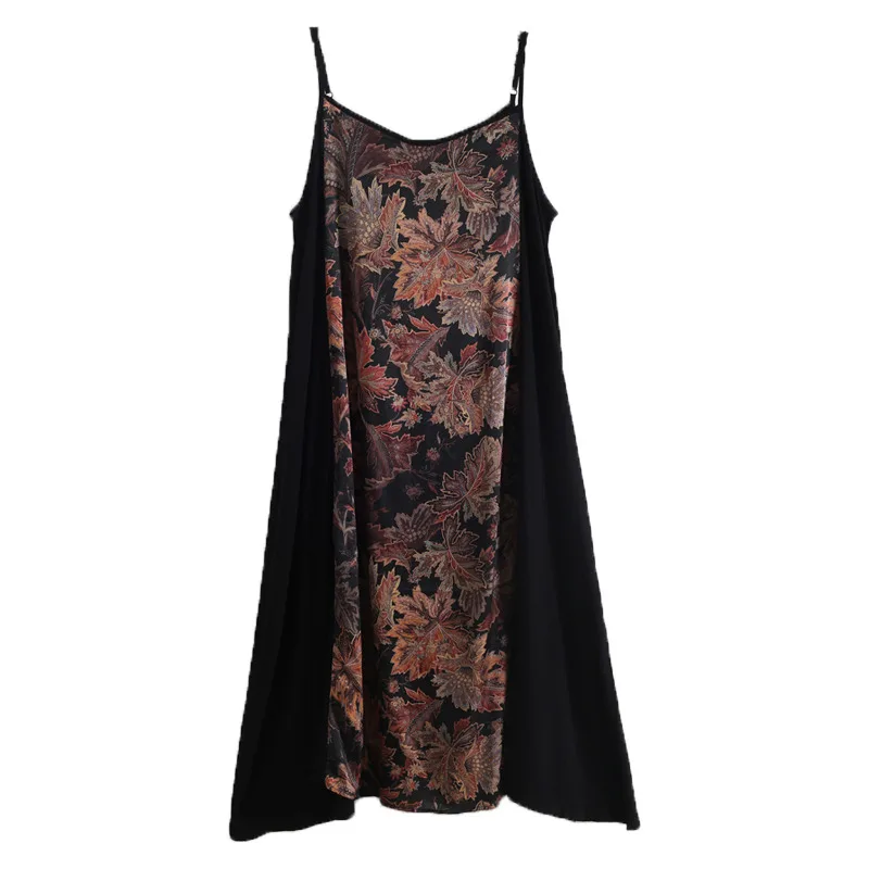 Johnature Seaside Holiday Beach Women Print Dresses New Vintage Fashion Loose 2021 Summer Patchwork Long Strapless | Женская одежда