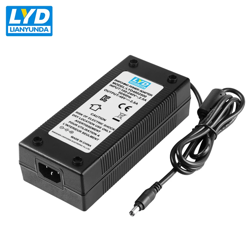 48v 2.5A Стандартный C14 настольный Тип dc 48v2.5a адаптер питания с штепсельной вилкой ЕС