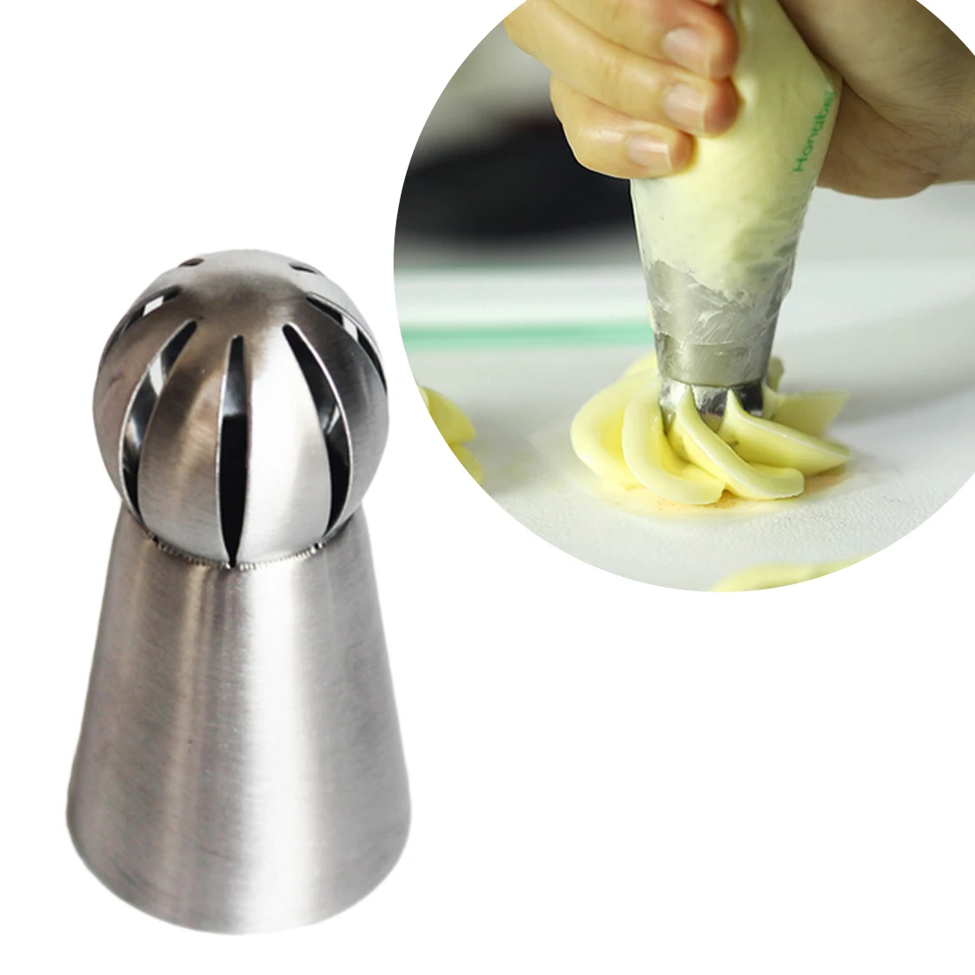 Модные прочные шариковые сопла из нержавеющей стали декораторы для десертов
