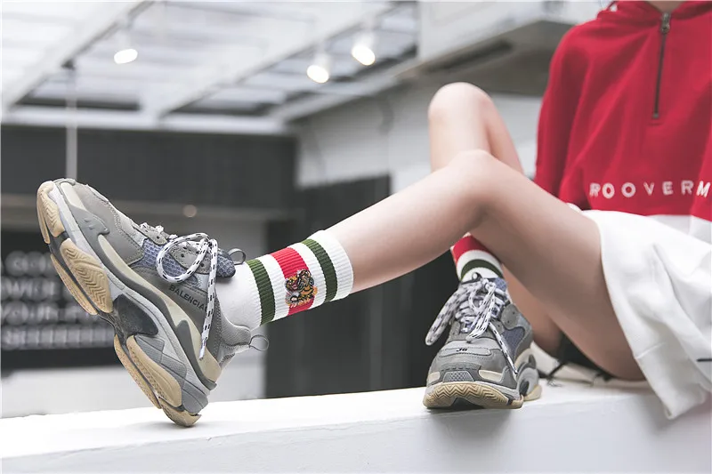 Харадзюку Японский зима Новые короткие носки женские модные тигровые calcetines mujer sokken skarpetki damskie chaussette femme