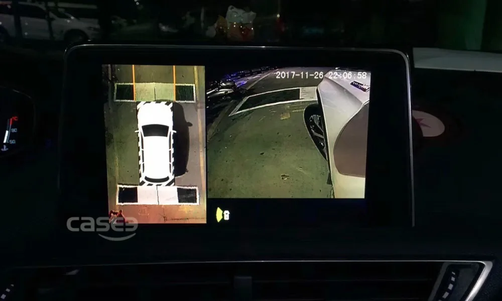 Ночной вид-а) Автомобильный панорамный обзор 360 градусов камера система DVR 1080 P Парковка Обратный активная траектория Направляющая линия на выбор