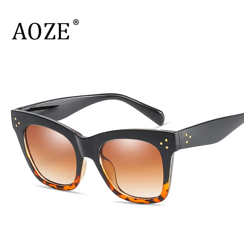 

2019 Fashion Cat Eye Leopard Sunglasses Women Brand Designer Vintage Ladys Square Sun Glasses Oculos De Sol feminino UV400 D9768