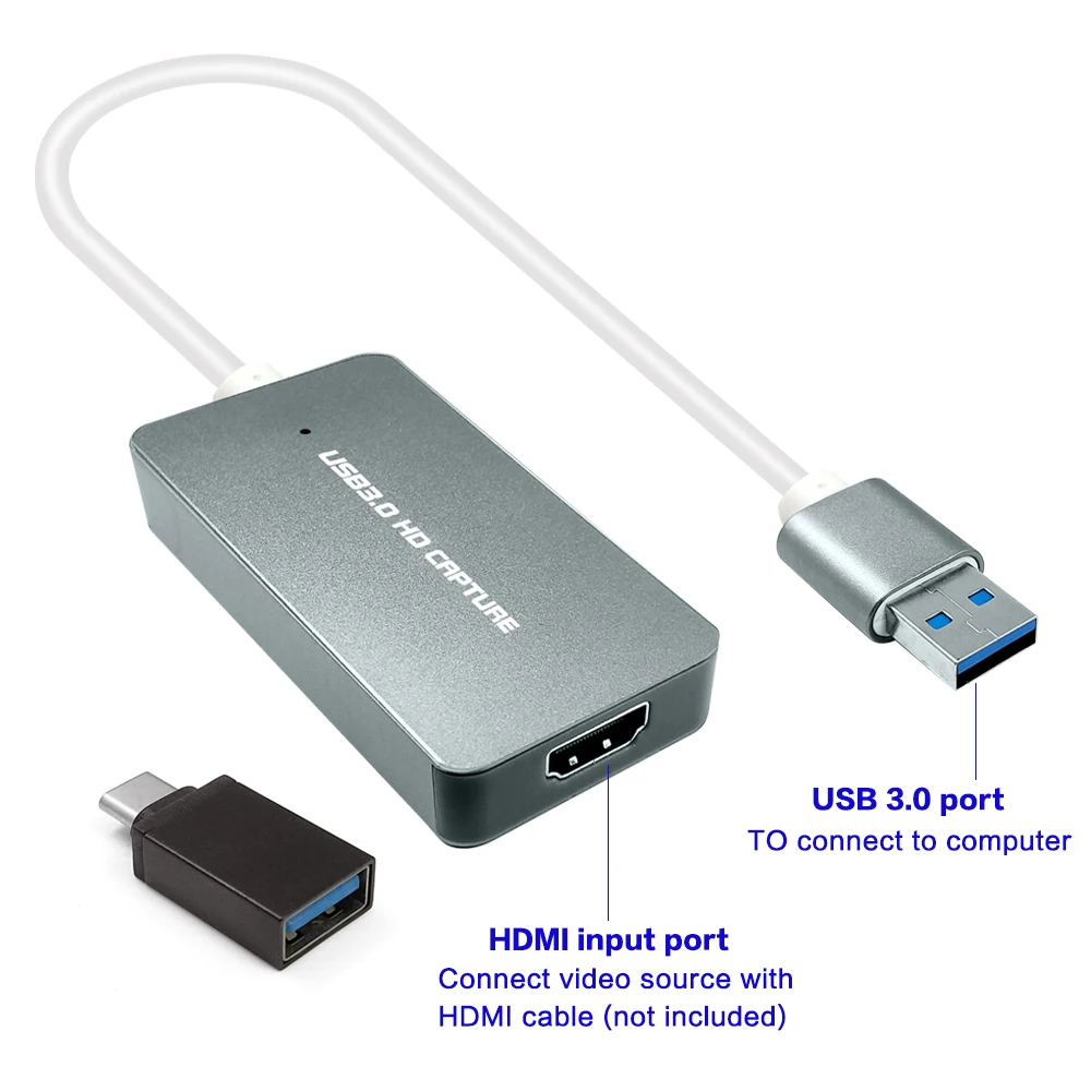 Карта видеозахвата USB 3 0 1080P HDMI для записи игр в прямом эфире PS3 PS4 XBOX ONE конференц