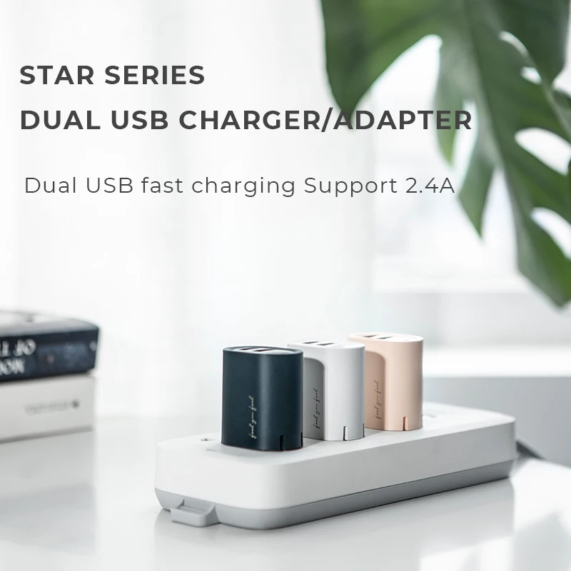 Maoxin Адаптер зарядного устройства с двойным USB для iPhone X 8 7 складной США штекер мини портативный путешествия быстрое зарядное устройство 5V2. 4A для мобильных и iPad
