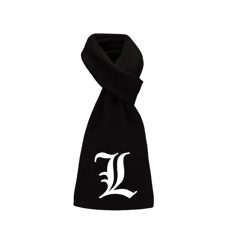 Anime Death Note L Lawliet Ryuuku Warp-knitted Velvet Scarf Winter Warm Fleece Scarves Cosplay Shawl Neckerchief Muffler Gift |