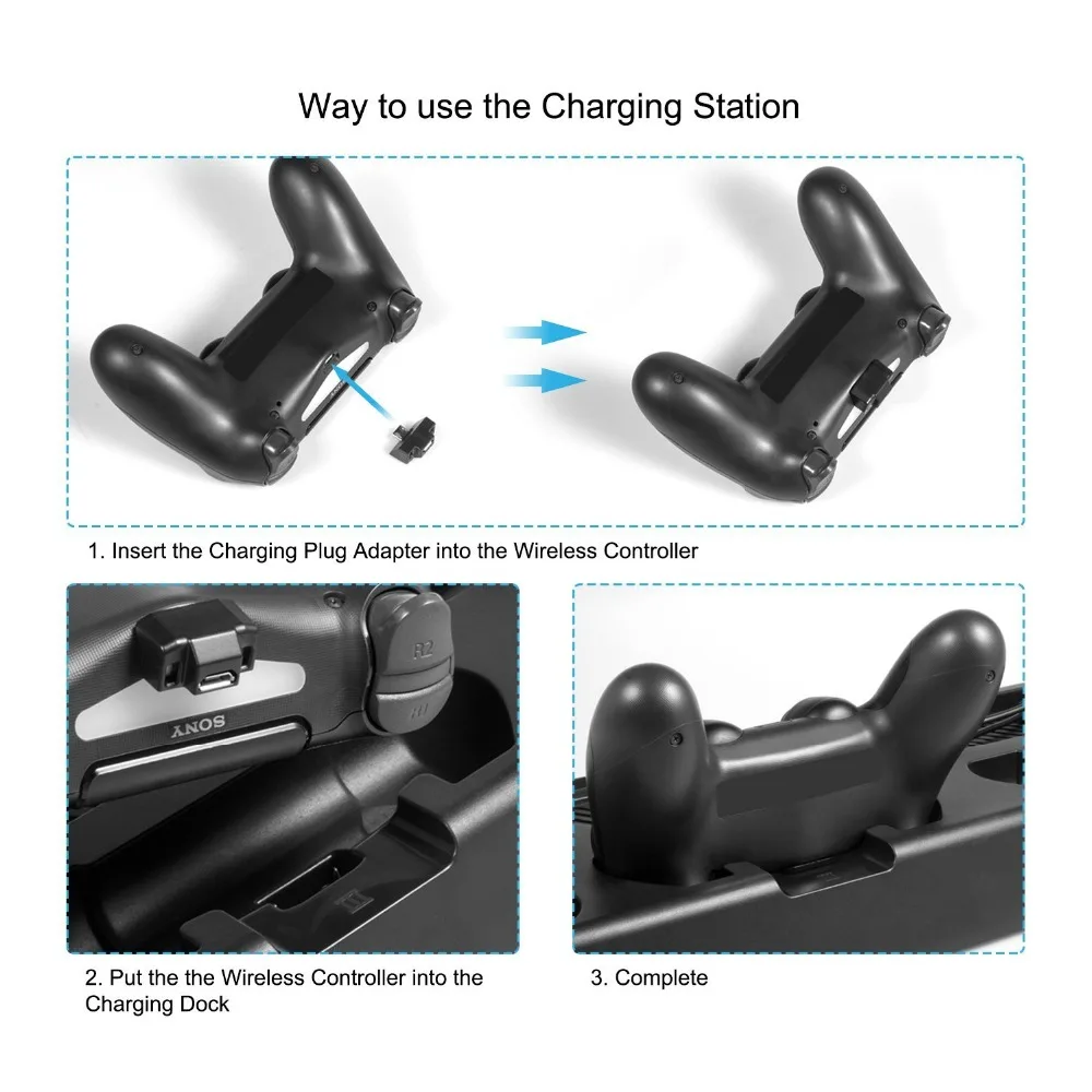 Все в одном PS VR подставка для PS4 тонкий Pro Vertical Stand системы охлаждения fan Controller