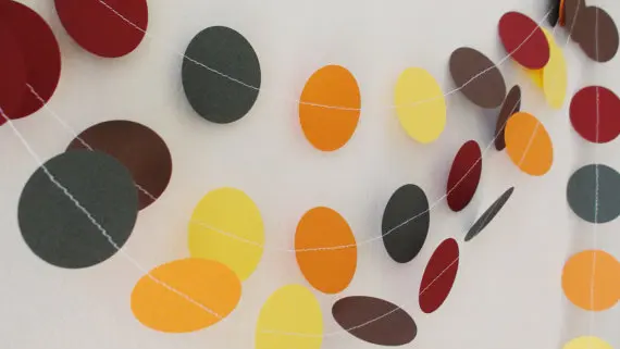 Осенний баннер Осенние бумажные баннеры 10 футов круги гирлянда Декор на День