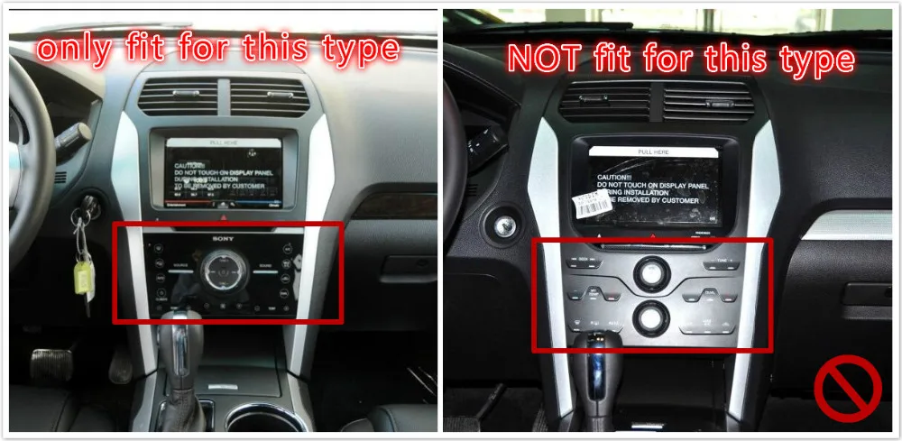 Фото Для Ford Explorer 2011-2019 красочная средняя консоль навигация GPS рамка декоративная крышка отделка Стайлинг автомобиля №2