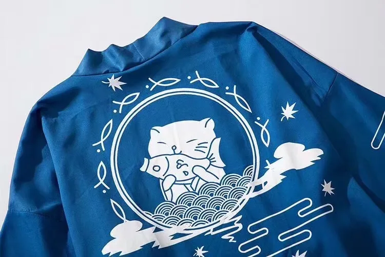 Японское кимоно мужская рубашка юката haori obi одежда самураев мужское