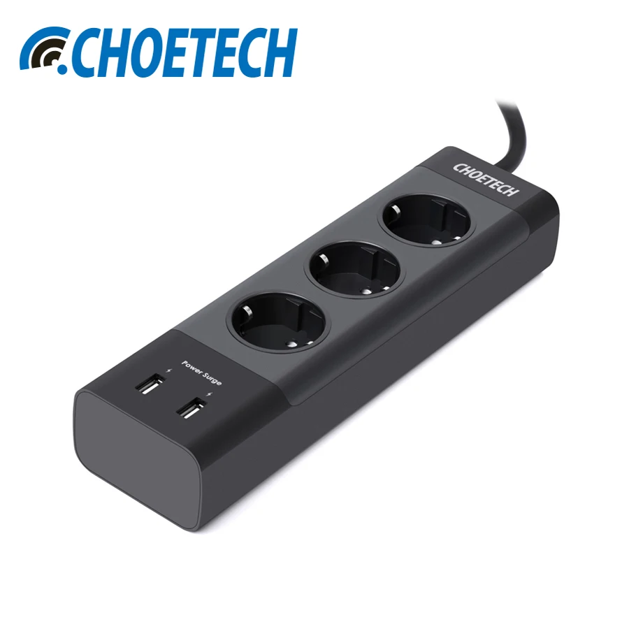 CHOETECH Smart USB Мощность розеток 17 Вт Офис Великобритании США ЕС разъем Зарядное