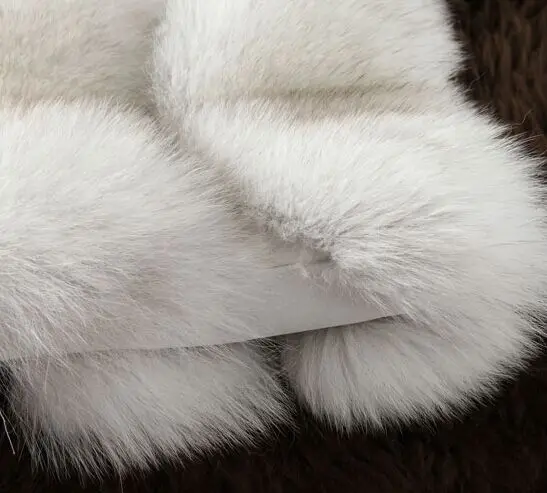 Женский зимний жилет из 100% натурального Лисьего меха роскошная Толстая теплая