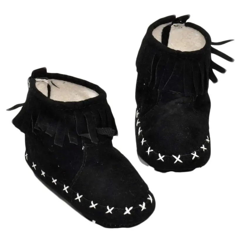 2017 Детские Ленточки Снегоступы мягкие Обувь для младенцев малыша Сапоги и