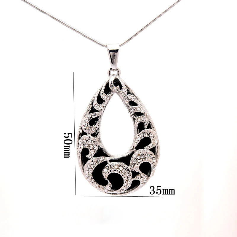 Женский винтажный комплект ювелирных изделий в форме капли