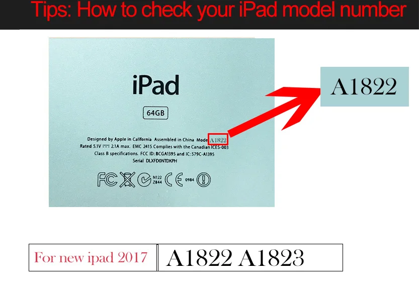 Case for New iPad 9.7 inch 2017.2018 protectr Ultra-thin PU leather Magnetic Cover Magnet wake up sleep model A1822 safe | Компьютеры и