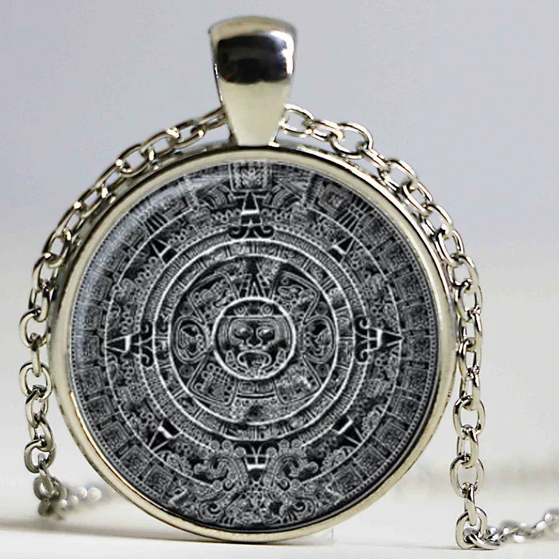 Ацтекский календарь Цепочки и ожерелья солнце каменные подвесные украшения на