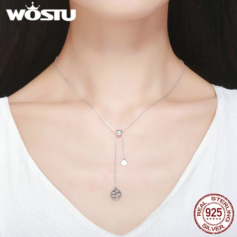 Женское ожерелье из серебра 925 пробы с подвеской в виде семейного дерева|necklaces for