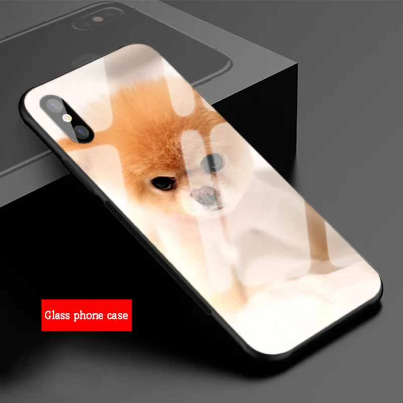 Pomeranian dogs dog Tempered Glass Phone Case For iPhone 6 6plus 7 plus 8 8plus 5 5S 5C SE X XS XR Max | Мобильные телефоны и
