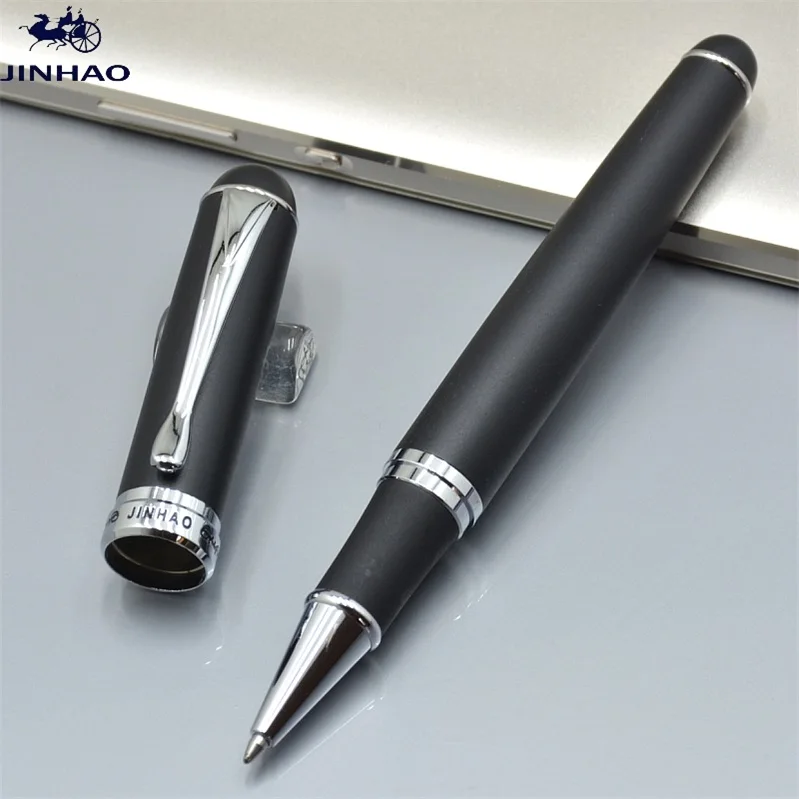 matte black JINHAO 750 Высококачественная Черная/Розовая/белая шариковая ручка, офисные канцелярские принадлежности, роскошные шариковые ручки для письма, подарок A7 - Цвет: matte black