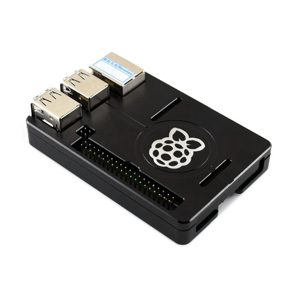 Waveshare Raspberry Pi чехол Тип K Черный алюминиевый сплав с ЧПУ|Демонстрационные стенды| |