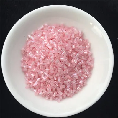 Korea Pink 20 г/1440 шт Размер 2 мм Крем Стекло стеклярус трубка свободные семена разделитель лептоспира Бисер для ювелирных изделий сумки Изготовление DIY Швейные аксессуары - Цвет: Korea Pink