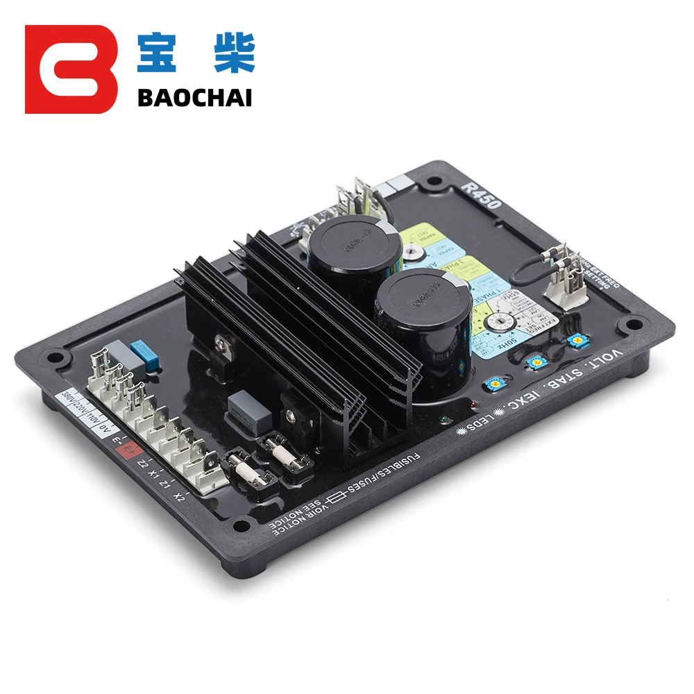 Автоматический регулятор напряжения AVR R450 бесщеточный 3 фазный стабилизатор для