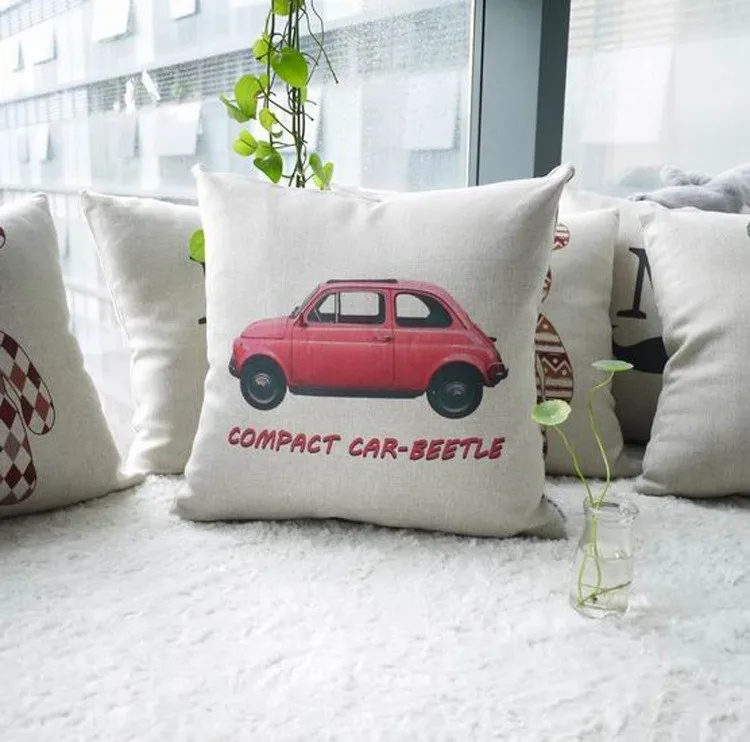 Горячие продаж Zakka тонкий и простой белье Дешевые Подушка/(не включая вставка/наполнитель) для диван/украшение дома/кафетерий - Цвет: 023