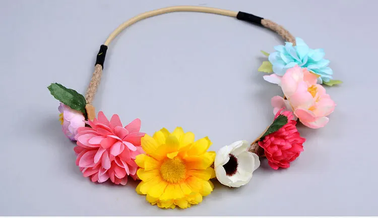 Новые корейские свадебные аксессуары с цветами фото гирлянды для платья невесты