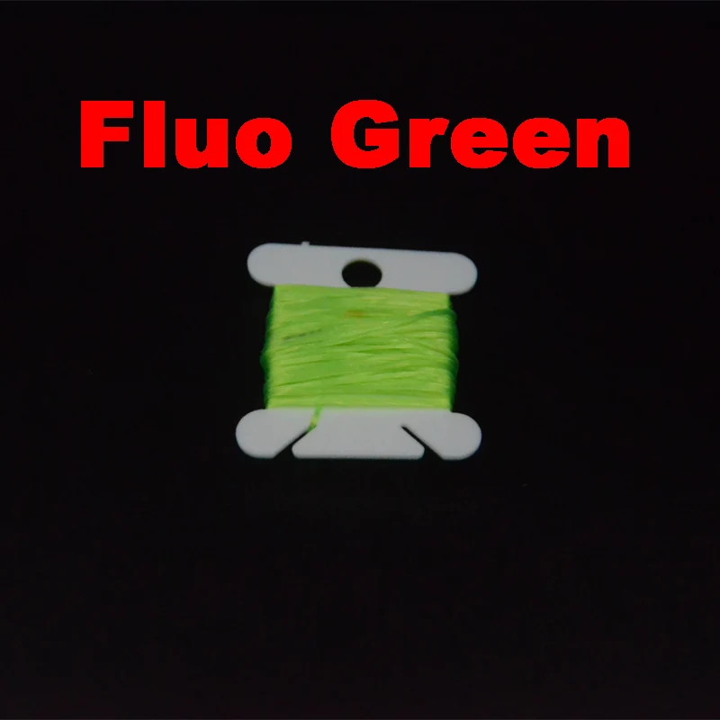 Fluo Green 11 дополнительных цветов Лайф Флекс Блестящий спандекс мухобойка резиновые ножки 4 карты облегают острые нити для сухих мух Нимфы тела материалы - Цвет: Fluo Green